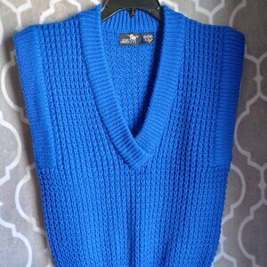 Women's Vintage 80's Silver Unicorn Acrylic Sweater Vest Size - Small